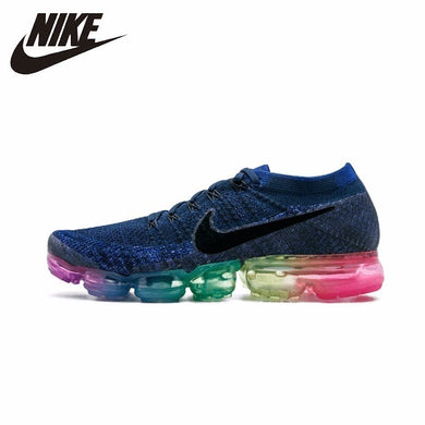 Nike Original Air VaporMax Be True Flyknit Breathable Comfortable Men's Running Shoes Sports Outdoor Rainbow Sneakers 883275-400